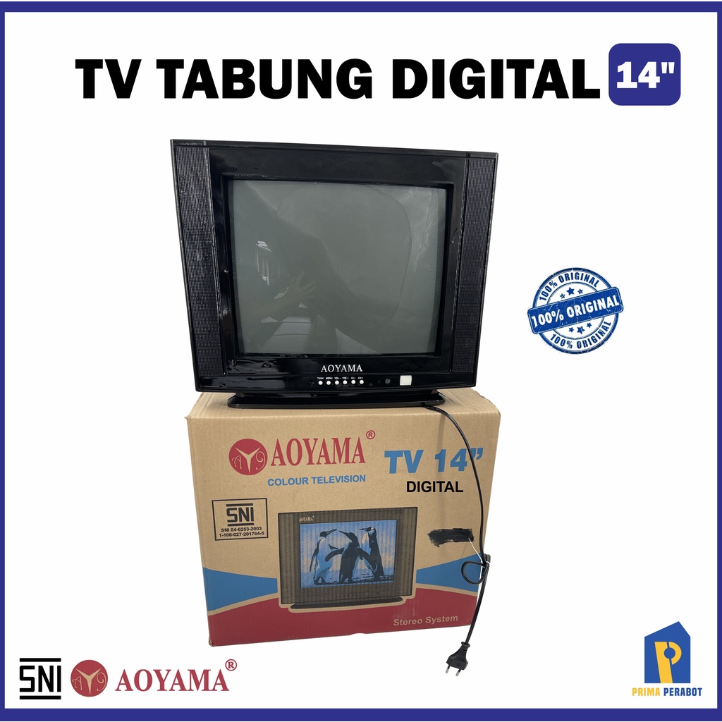 Jual TV Tabung Aoyama Digital 14 Inch Semi Flat Stereo System Shopee