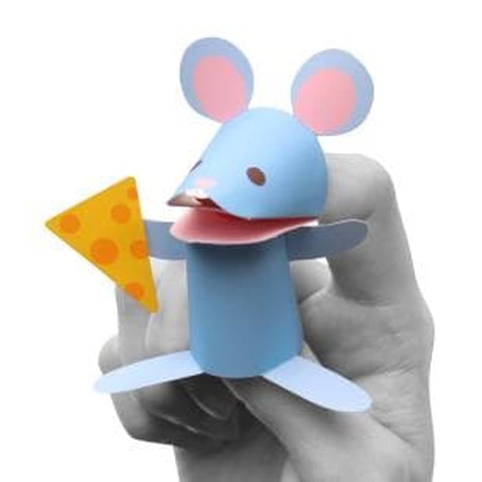 Jual DIY Papercraft Miniatur Papercraft Mainan Boneka Jari Kertas Tikus ...