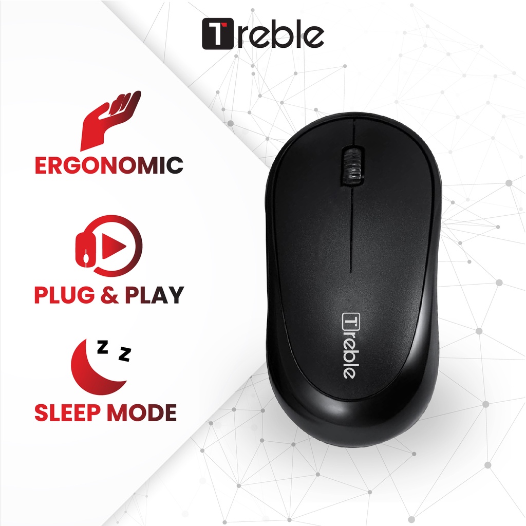 Jual JY X Treble 2.4G Wireless Mouse Ergonomic Computer for PC Laptop ...