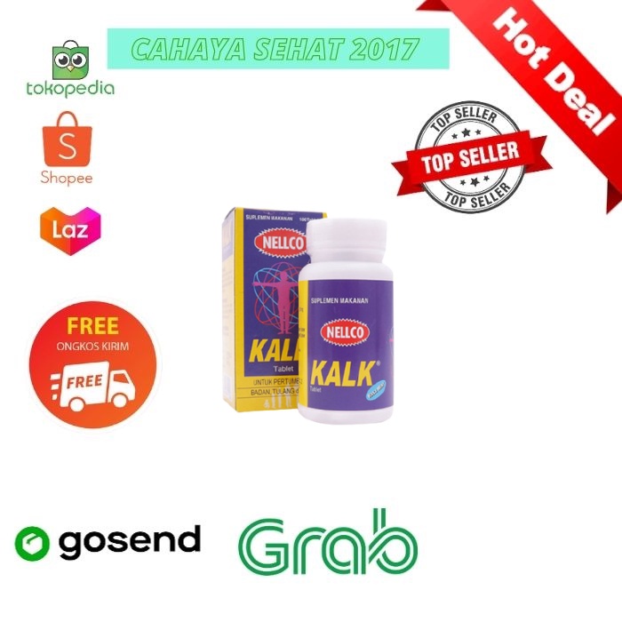 Jual KALK NELLCO PERTUMBUHAN BADAN TULANG DAN GIGI 100 TABLET Shopee Indonesia