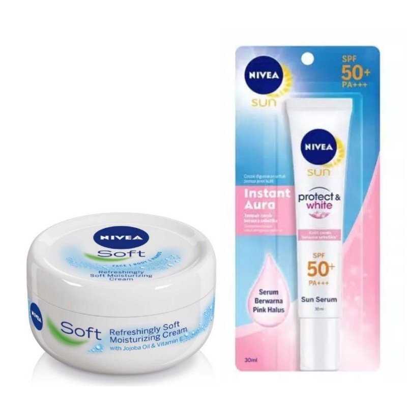 Jual Nivea Soft Cream Pelembab Jadul Sun Protect Spf 50 White Serum