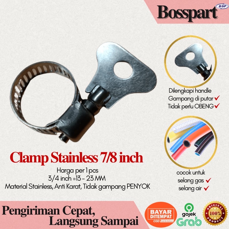 Jual Klem Kuping Stainless 3 4 Hose Clamp Cincin Selang Gas Air