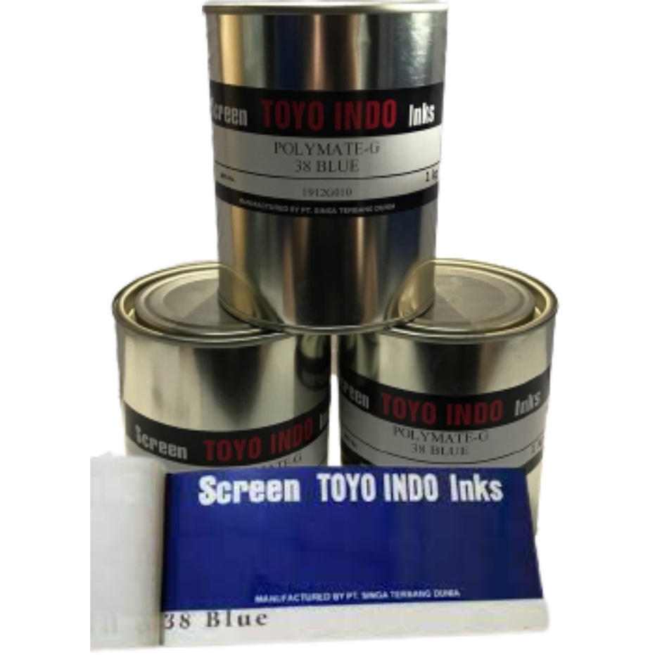 Jual TINTA TOYO POLYMATE BLUE G38 BIRU TINTA SABLON PLASTIK 1KG ...