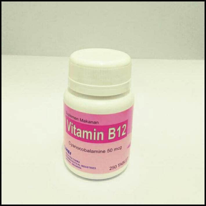 Jual BERKASIAT VITAMIN B 12 50 MCG MEF BOTOL ISI 250 TABLET VITAMIN B12