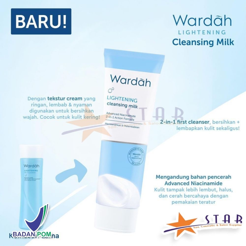 Jual STAR Wardah Lightening Cleansing Milk 100ml Susu Pembersih