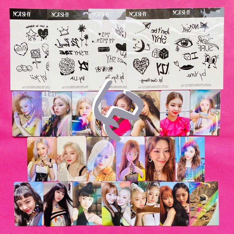 Jual ITZY - Not Shy (Photocard / Tattoo Sticker / MMT / WD Withdrama ...