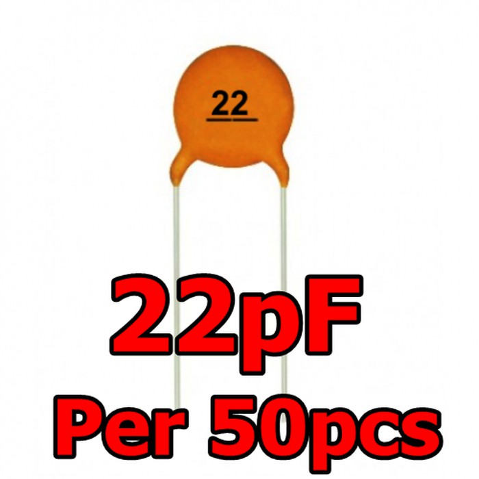 Jual Per 50pcs 22pF 50V Kapasitor Ceramic Multilayer Capacitor keramik ...