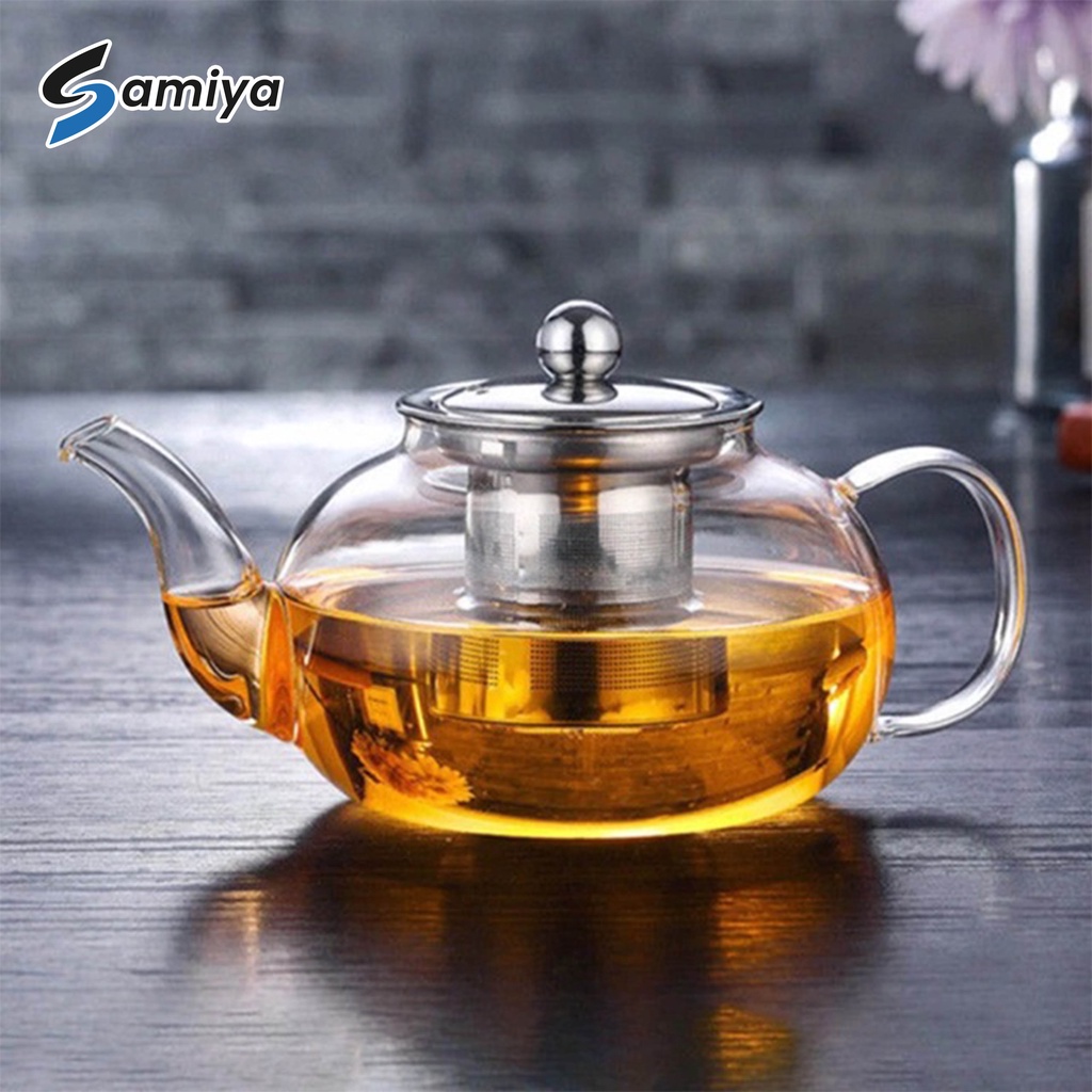 Jual Tea Pot Infuser Teko Teh Kaca Stainless Teapot Teko Teh Dengan Saringan Tea Maker 9135