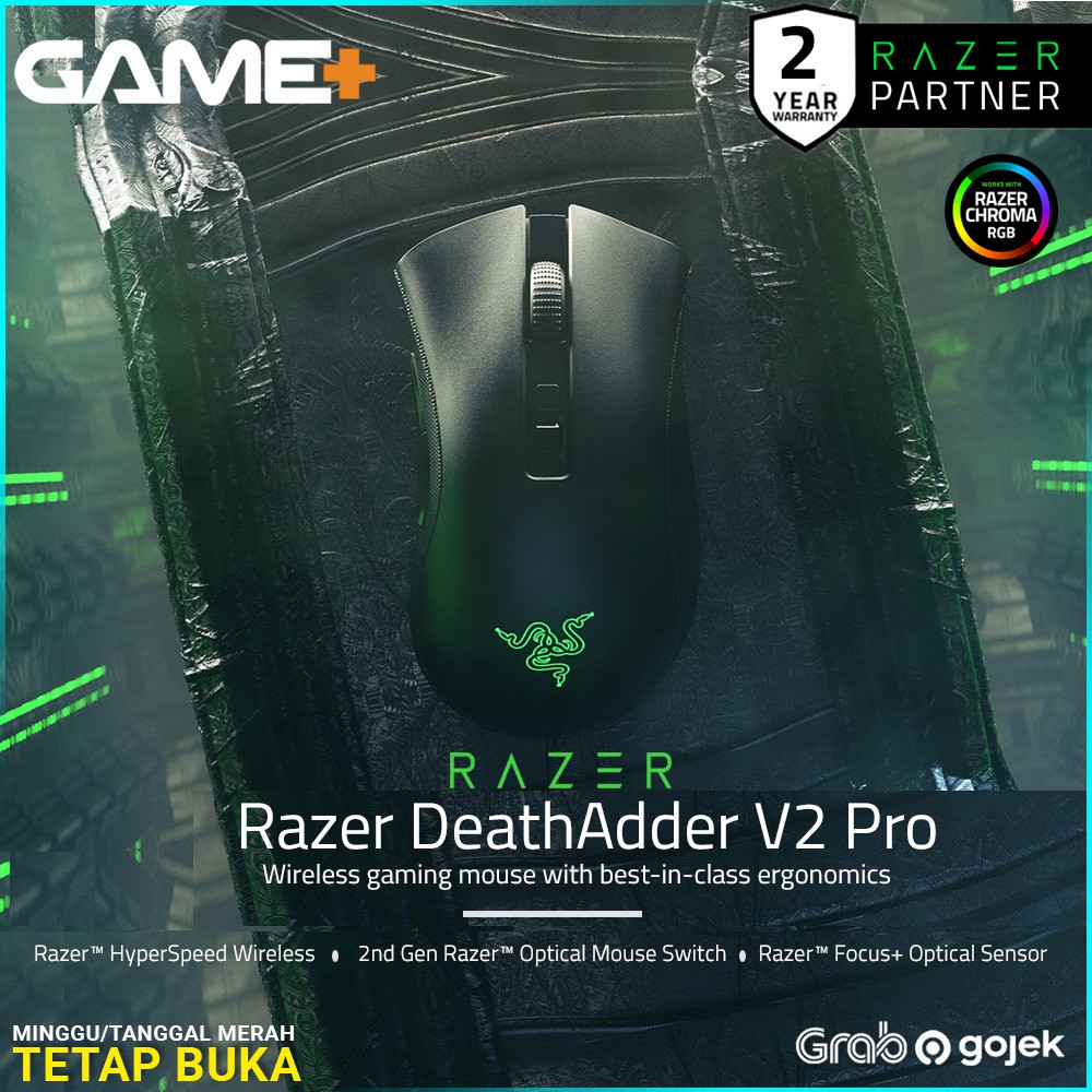Jual Razer Deathadder V2 Pro Hyperspeed Wireless Ergonomic Gaming Mouse ...