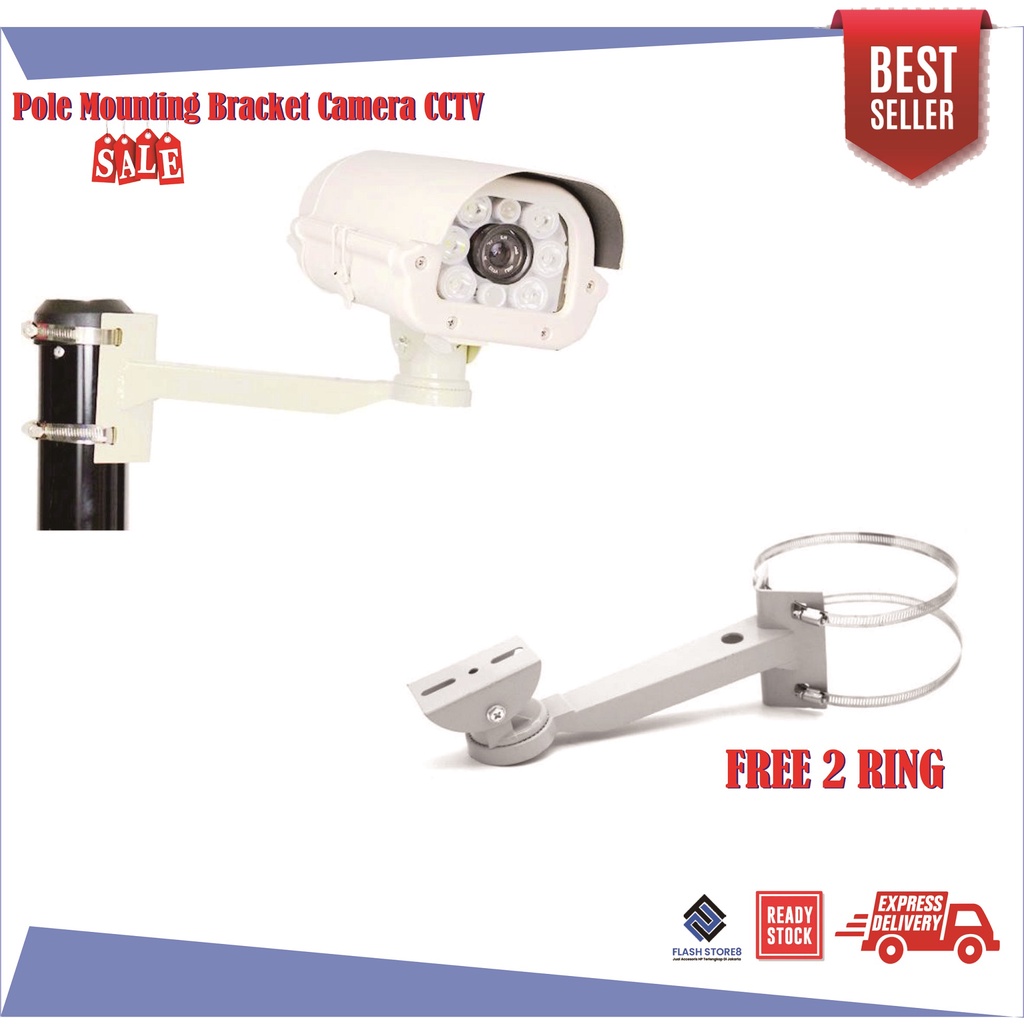 Jual Braket CCTV Pole Mounting Bracket Camera CCTV Tiang Breket CCTV ...