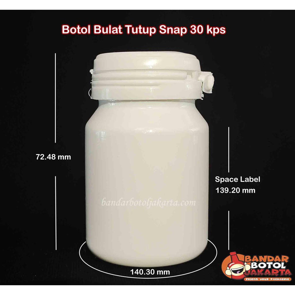 Jual Botol Bulat Snap 30 Putih | Shopee Indonesia