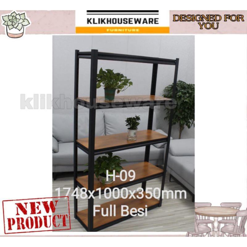 Jual Rak Besi Shelf Shelving Rack 5 Susun H-09 | Shopee Indonesia
