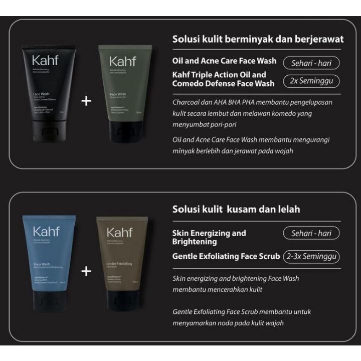 Jual KAHF SKIN ENERGIZING & BRIGHTENING FACE WASH 100 ML Shopee Indonesia