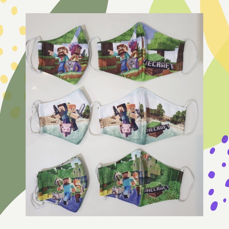 Jual Masker nonmedis kain hijab nonhijab karakter minecraft lucu murah ...