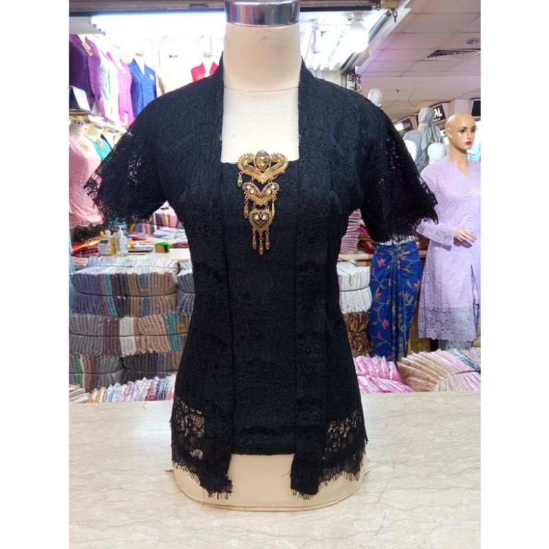 Jual ATASAN KEBAYA BRUKAT RENDA LENGAN PENDEK /KEBAYA KUTUBARU LENGAN ...