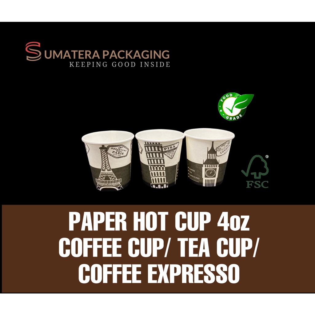 Jual PAPER CUP 4OZ MOTIF 50pcs Tebal Gelas Kertas Kopi Tahan Panas ...