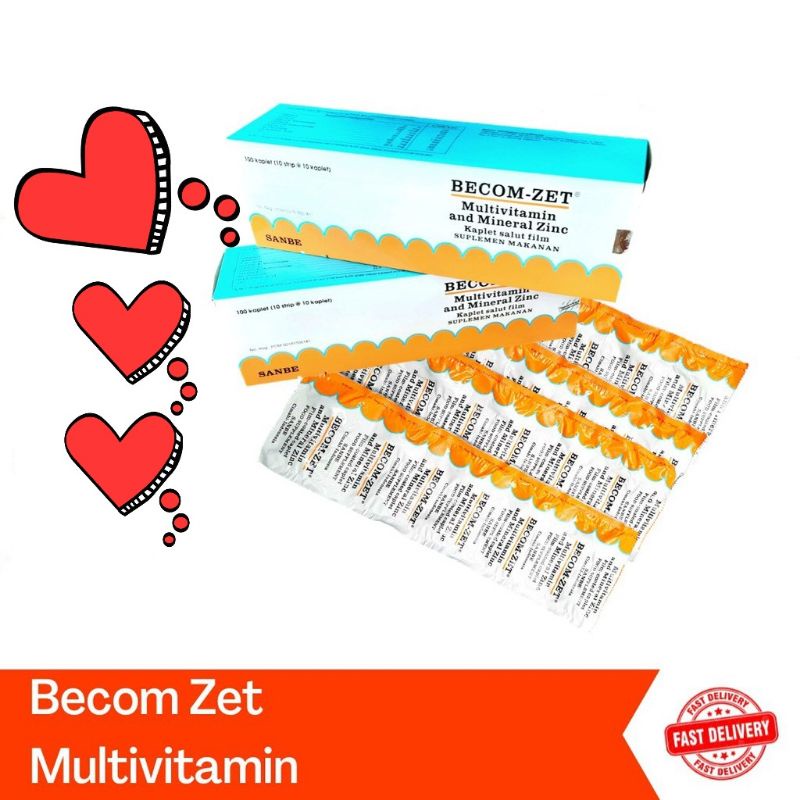 Jual BECOM-ZET / MULTIVITAMIN STRIP 10 KAPLET | Shopee Indonesia