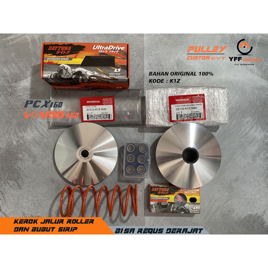 Jual Paket Upgrade Pulley Rumah Roller Custom Racing Bubut Racing Roller Racing Pcx K