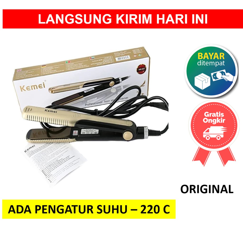 Alat Catokan Catok Rambut Kemei KM 327 KM 327 KM327 Professssional Hair Pelurus Straightener Origina