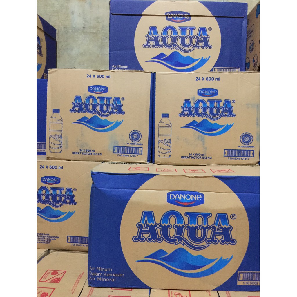 Jual Aqua Botol 600 ml Dus | Shopee Indonesia