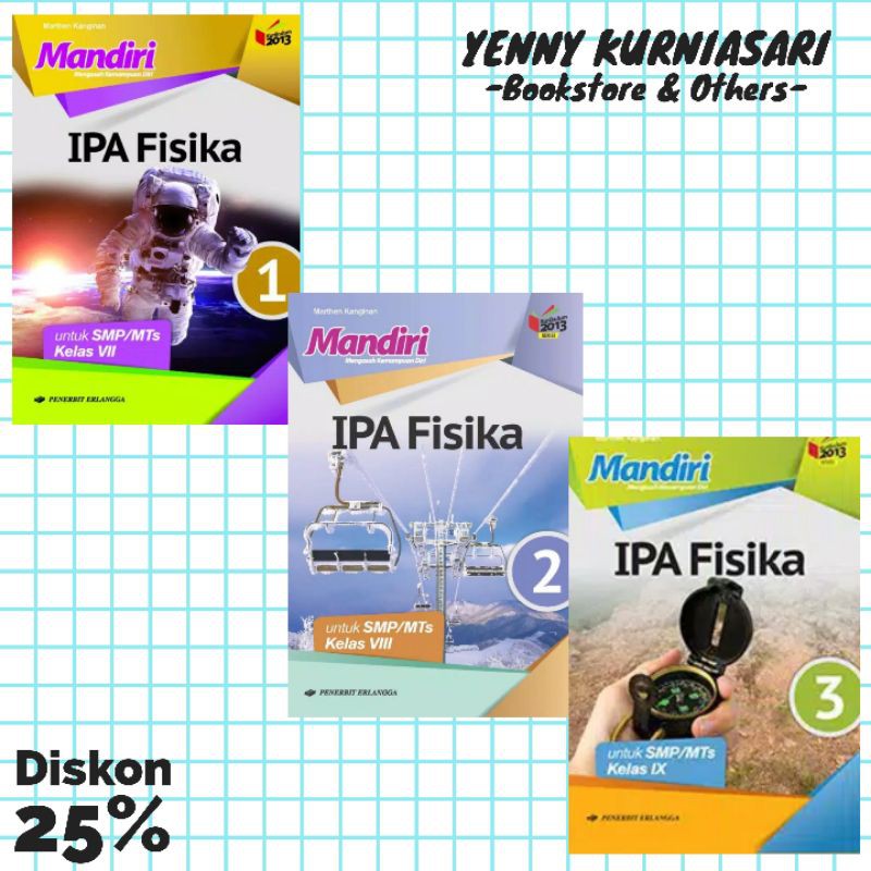 Jual Erlangga Mandiri IPA Fisika SMP / MTs Kelas 1 / Kelas 2 / Kelas 3 ...