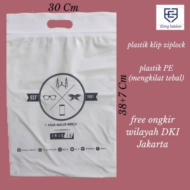 Jual Plastik Ziplock Klip Pond Putih Susu Bening Dan Hitam Sablon