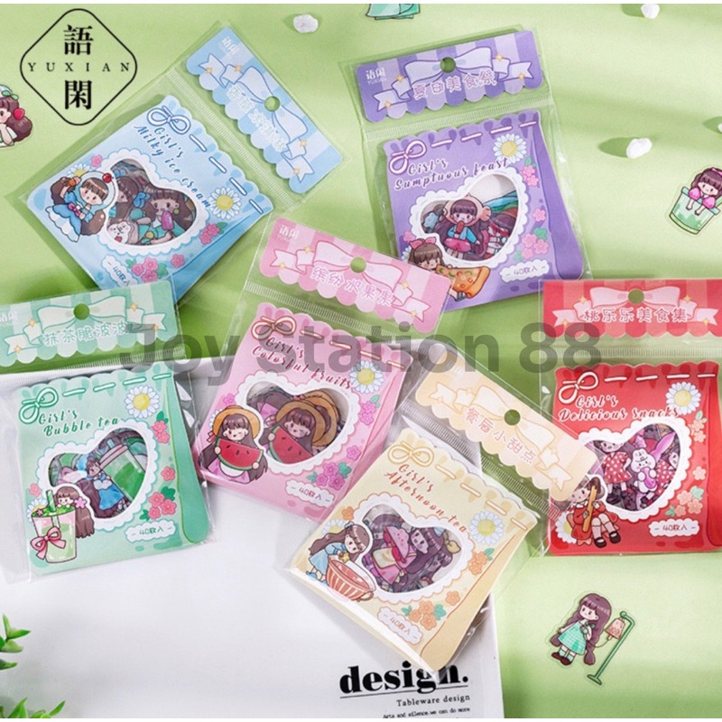 Jual 40 Pcs Deco Stickers Journaling Notebook | Shopee Indonesia
