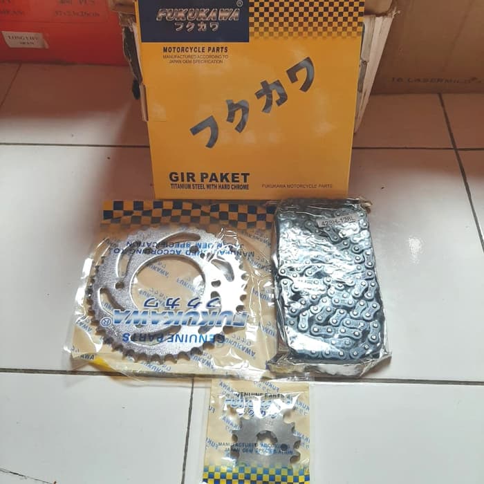 Jual GIR PAKET BAJA GEAR SET YAMAHA BYSON FUKUKAWA RANTAI TEBAL