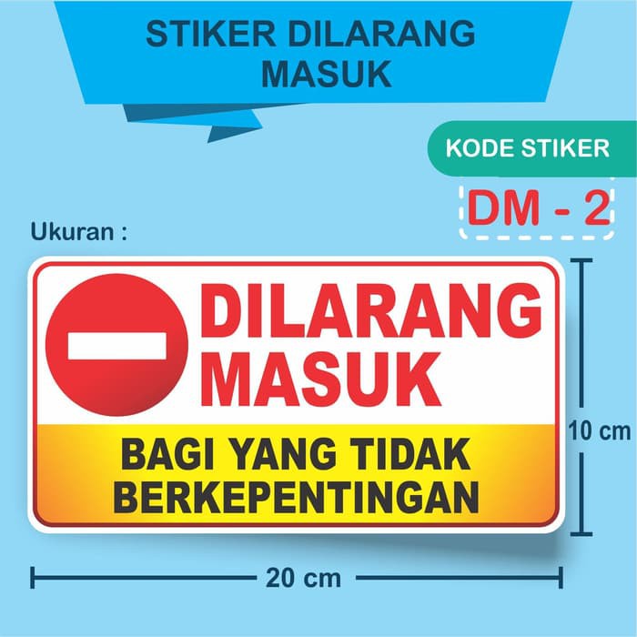 Jual Stiker Dilarang Masuk Selain Karyawan Bagi Yang Tdk Berkepentingan Da 6787 Shopee