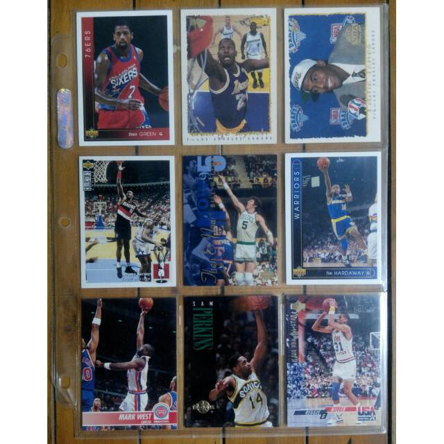 Jual Kartu basket nba fleer,hoops,sky box,topps,upper deck ( 9 pcs