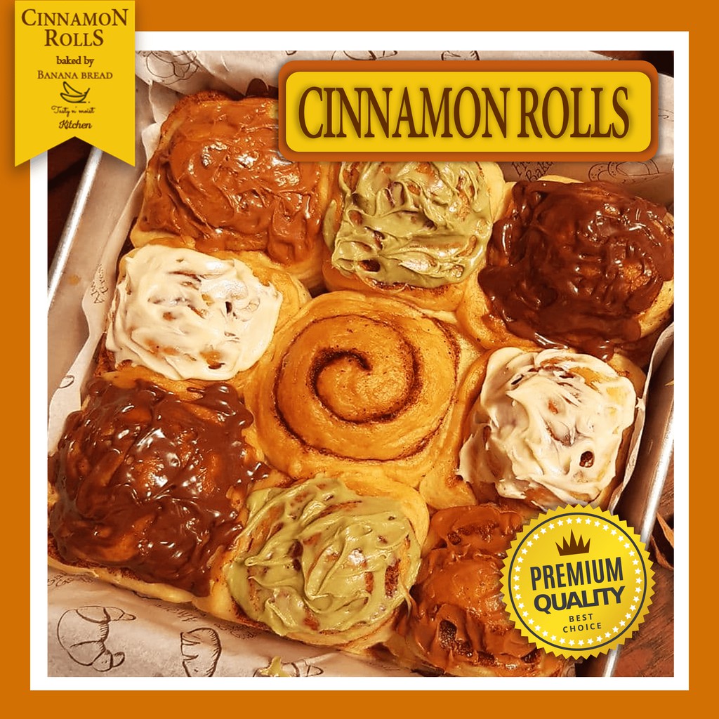 Jual Cinnamon Rolls Roti Gulung Kayu Manis Cinamon Roll Isi 9 Pieces ...