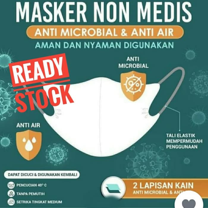 Jual [READY] MASKER KAIN NON MEDIS SRITEX 2 PLY ANTI AIR BISA DICUCI ...