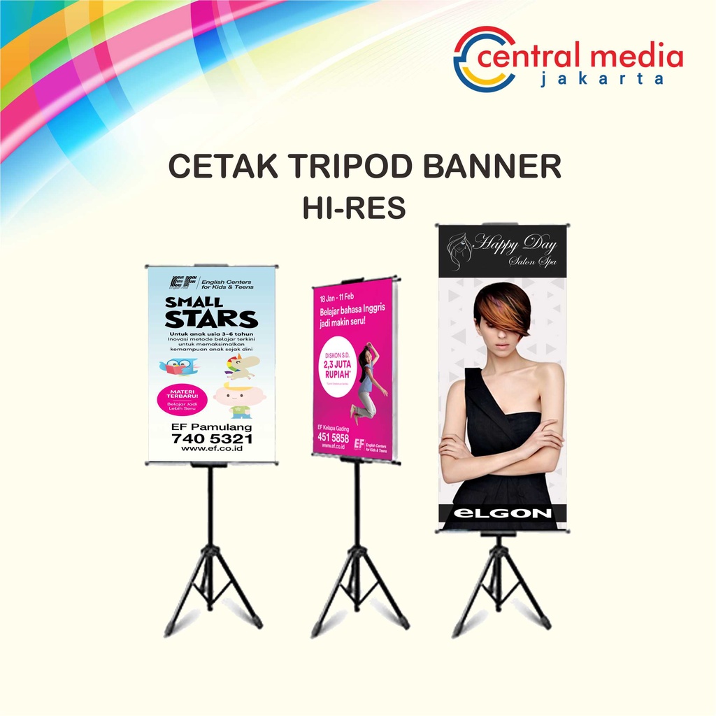 Jual Cetak Tripod Banner 60x80 cm Custom Promo Menu Board Resto ...