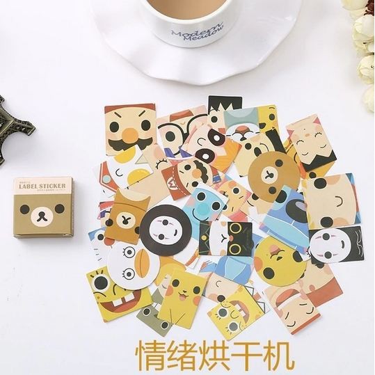 Jual Label Stickers - Cut Face (40pcs) | Shopee Indonesia