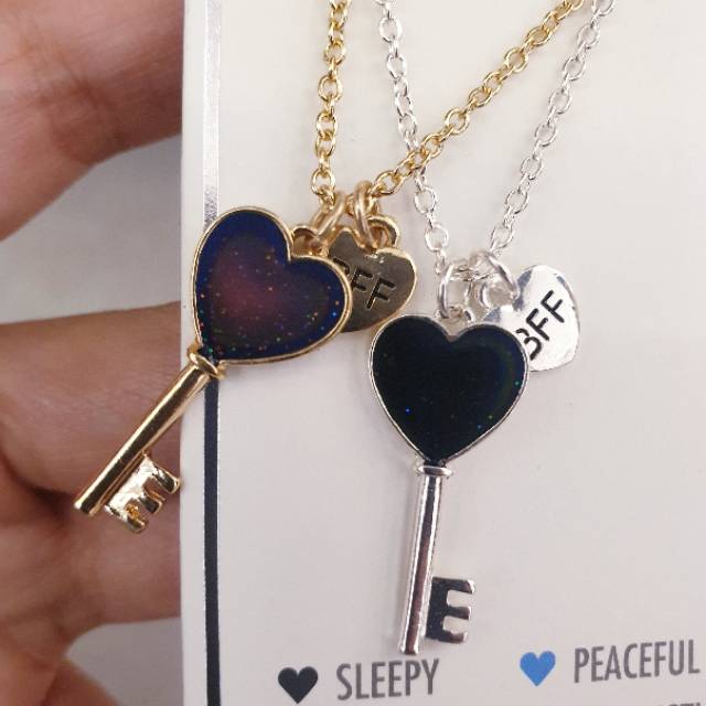 Justice bff mood necklace deals