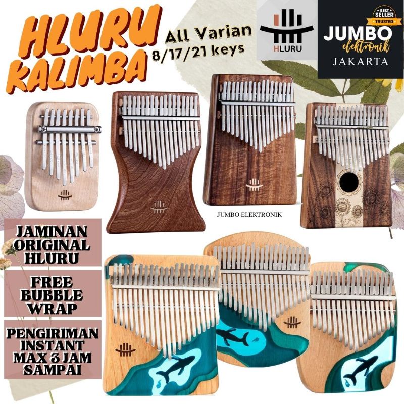 2023 New 17/21 Keys Hluru Blue Ocean Whale Dolphin kalimba – Pures