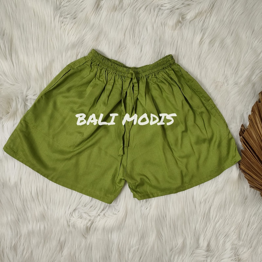 Jual CELANA RAYON PENDEK POLOS L BALI Shopee Indonesia