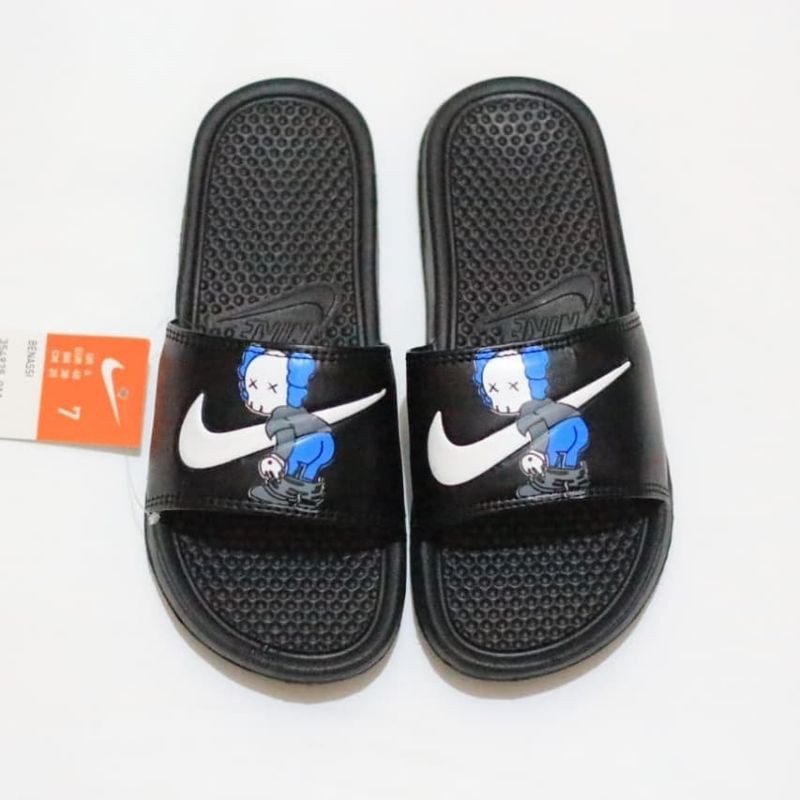 Jual Sandal Nike Benassi X Kaws Black Shopee Indonesia