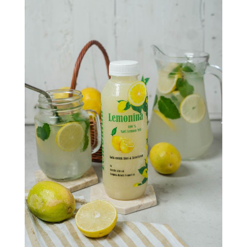 Jual Lemonina pure Sari Lemon 100% isi 500ml fresh segar vitamin C ...