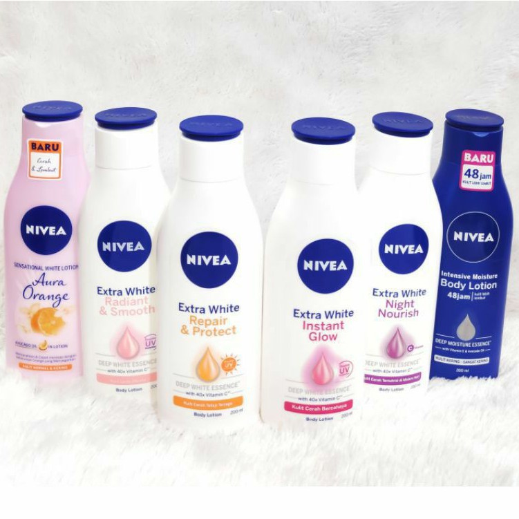 Jual Nivea Body Lotion 200 ml instant glow,radiant&smooth,night