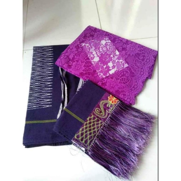 Jual Set Kain Renda + Songket Sibolqng Rasta + Selendang (WAJIB CHAT ...
