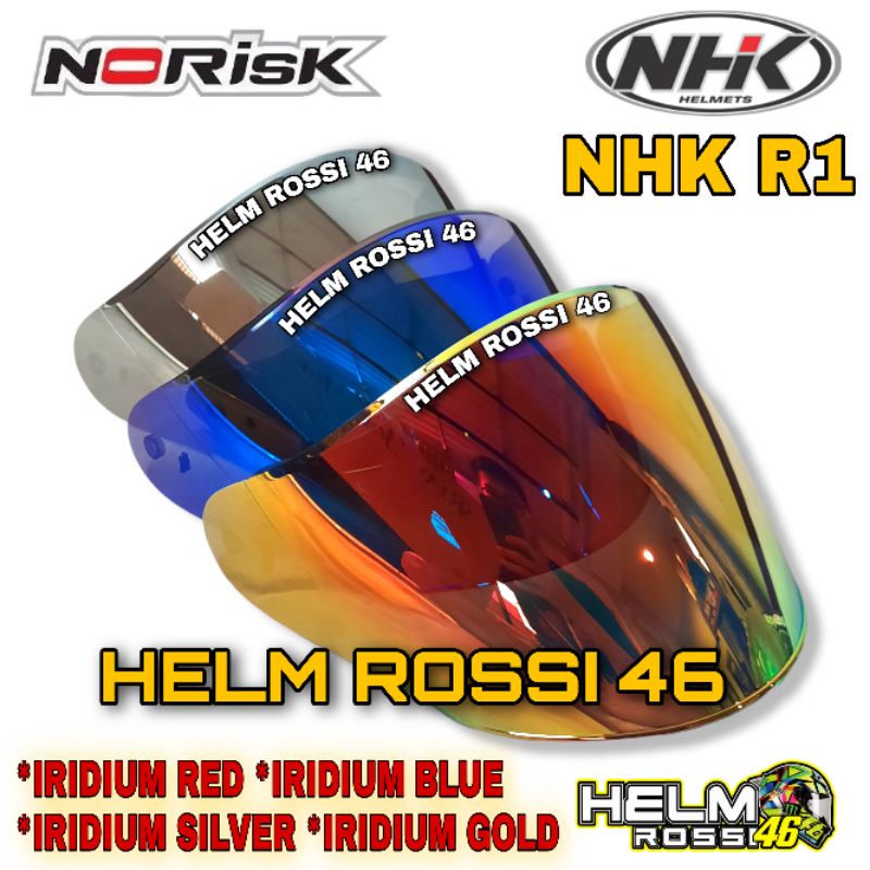 Jual Kaca Visor Helm NHK R1 R 1 Iridium Blue Red Silver Gold Smoke ...