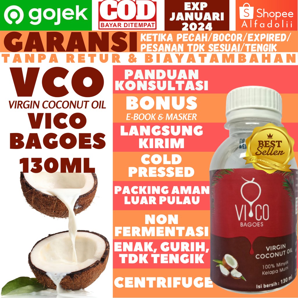 Jual Vco Vico Bagoes Malang Ml Minyak Kelapa Murni Shopee Indonesia