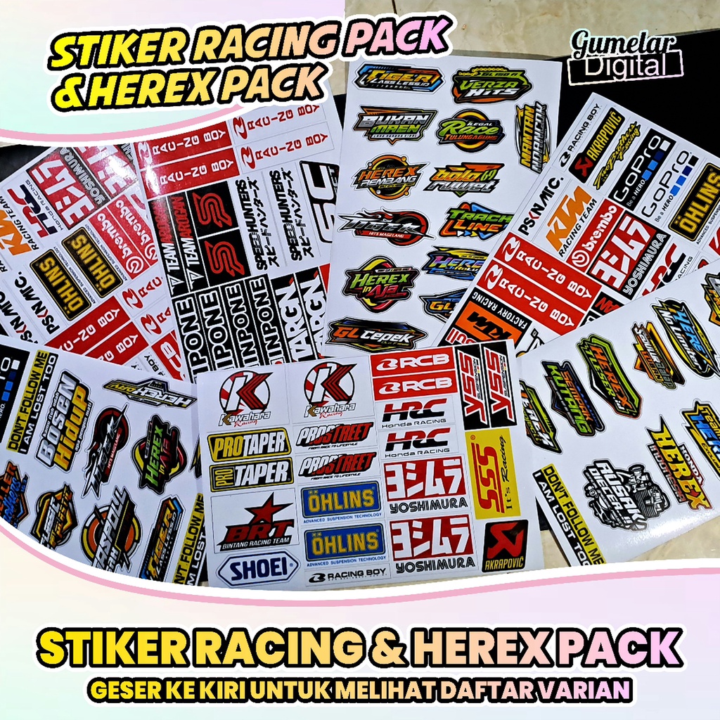 Jual Stiker Pack Racing Stiker Herex Rcb Gl Cepek Shopee Indonesia