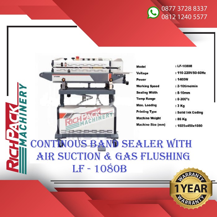 Series Continuous Air Suction Band Sealer LF1080