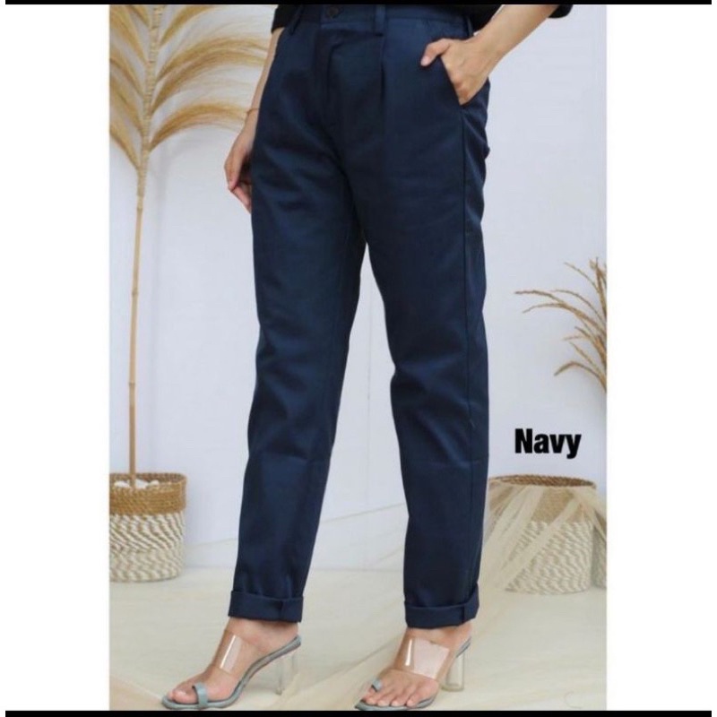 Jual Baggy Pants Premium American Drill Grade A Celana Panjang Wanita Celana Kantor Kerja 6329