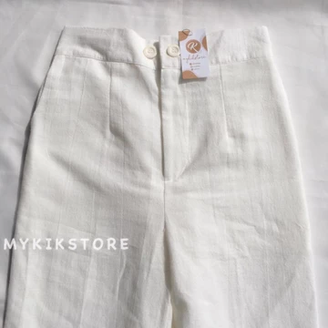 Laura Slim Kulot Highwaist Mykikstore Basic Kulot Basic Pants Kulot Linen