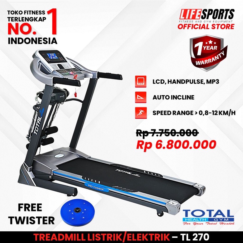 Fungsi incline pada discount treadmill