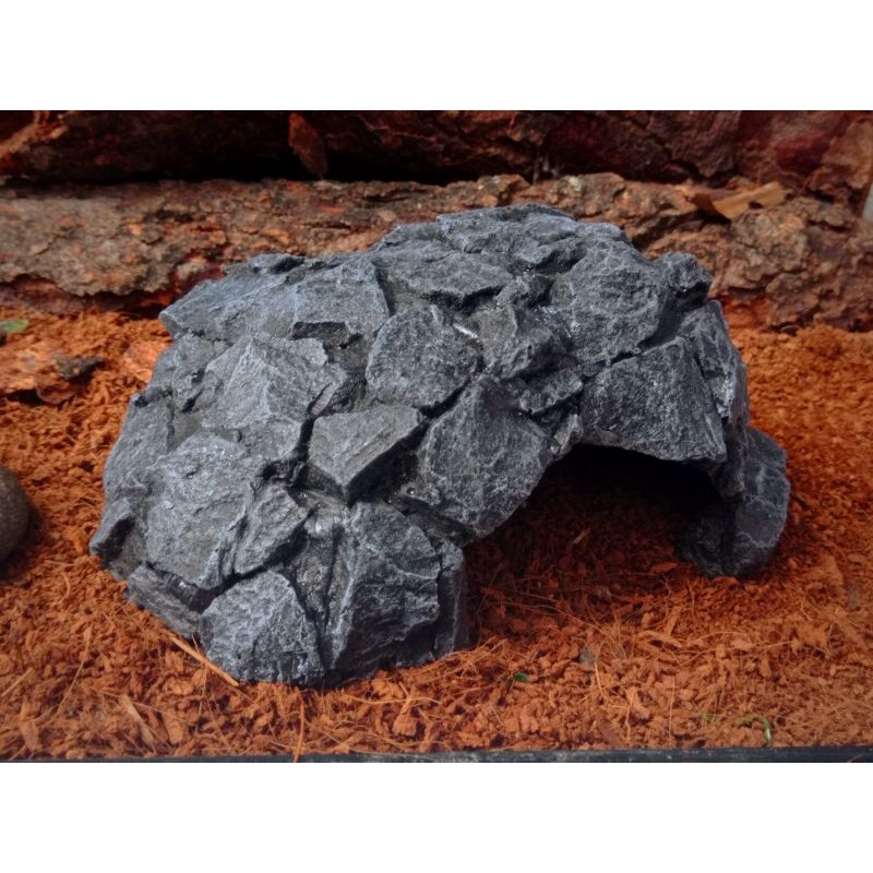 Jual hiding cave reptile natural rocks 2 pintu size " HIDINGCAVE