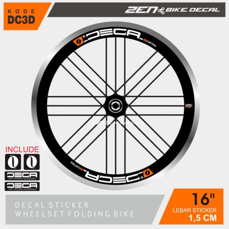 Wheelset deca 16 sale inch